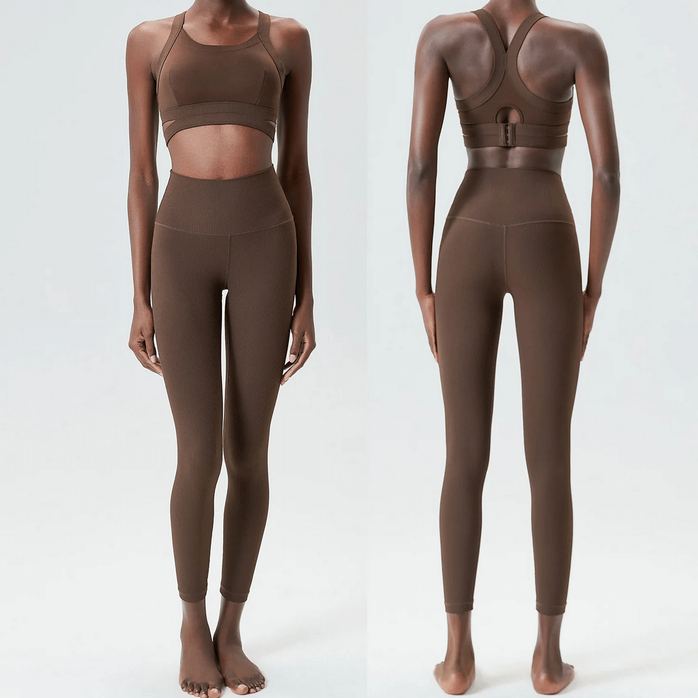 Sleek Stretch Fitness Yoga Set for Women - Slim Fit, Quick Dry, Durable, and Flexible Gym Suit